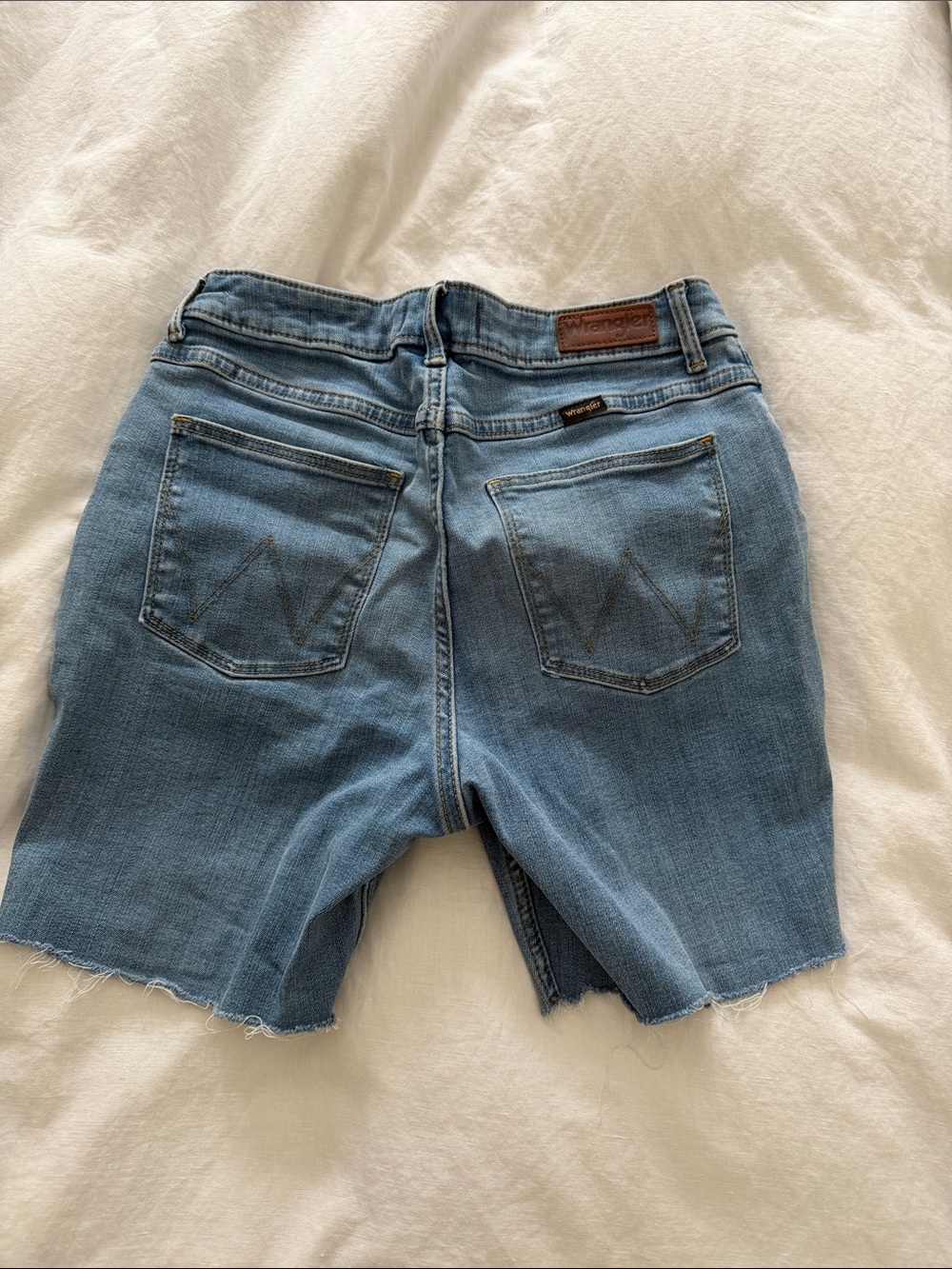 Wrangler Medium Blue Denim Cutoff Shorts